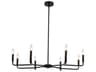Colette 8-Light Matte Black Candelabra Chandelier