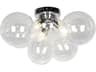Comet 3-Light Polished Chrome Globe Flush Mount