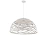 Coral 1-Light White Dome Pendant