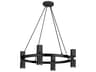 Cerelia 8-Light Matte Black Geometric Chandelier