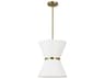 Caterine 1-Light Aged Brass White Mini Pendant