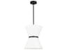 Caterine 1-Light Matte Black White Mini Pendant
