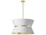 Caterine 4-Light Aged Brass White Pendant