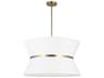 Caterine 4-Light Aged Brass Gold White Pendant