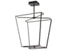 Curant 1-Light Matte Black White Geometric Chandelier