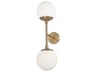 Dayana 2-Light Aged Brass Wall Sconce