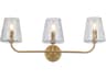 Eleanor 3-Light Aged Brass Vanity Light