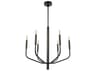 Eleanor 6-Light Matte Black Candelabra Chandelier