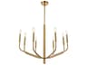 Eleanor 8-Light Aged Brass Candelabra Chandelier