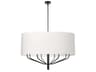 Eleanor 8-Light Matte Black Drum Chandelier