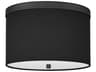 Frederica 2-Light Black Matte Drum Flush Mount