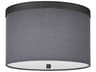Frederica 2-Light Grey Matte Black Drum Flush Mount