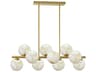Giovanna 10-Light Aged Brass Globe Island Pendant