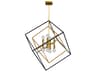 Kappa 8-Light Vintage Bronze Matte Black Geometric Pendant