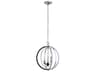 Karland 3-Light Polished Chrome Vintage Bronze Globe Chandelier