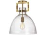 Liberty 1-Light Aged Brass Dome Semi Flush Mount
