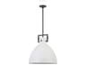 Liberty 1-Light Matte White Black Dome Pendant