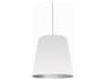 Oversized Drum 1-Light Polished Chrome White Pendant
