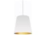 Oversized Drum 1-Light Gold White Pendant