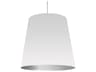 Oversized Drum 1-Light Polished Chrome White Pendant