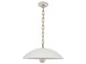 Ofelia 1-Light Matte White Aged Brass Dome Pendant