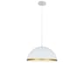 Ofelia 1-Light Matte White Gold Dome Pendant