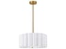 Pacifica 3-Light Aged Brass Drum Pendant