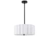 Pacifica 3-Light Matte Black Drum Pendant