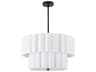 Pacifica 4-Light Matte Black Drum Tiered Pendant