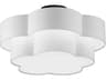 Phlox 3-Light Matte Black White Drum Flush Mount