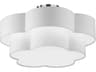 Phlox 3-Light Polished Chrome White Drum Flush Mount