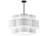 Phlox 4-Light Matte Black White Tiered Pendant