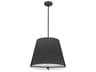 Preston 4-Light Black Matte Drum Pendant