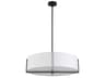 Preston 4-Light Matte Black White Round Pendant
