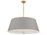 Preston 4-Light Grey Aged Brass Drum Pendant