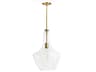 Petalite 1-Light Aged Brass Pendant