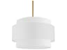 Priya 4-Light Aged Brass White Drum Tiered Pendant