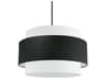 Priya 4-Light Matte Black Drum Tiered Pendant