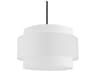 Priya 4-Light Matte Black White Drum Tiered Pendant