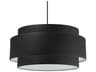 Priya 4-Light Matte Black Drum Tiered Pendant
