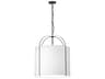 Quincy 3-Light Matte Black Drum Pendant