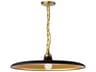 Quentin 1-Light Matte Black Gold Brass Pendant