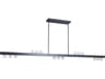 Raleigh 15-Light Matte Black Linear Island Pendant