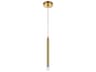 Sanya 1-Light Aged Brass Linear Mini Pendant