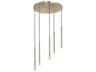 Sanya 5-Light Aged Brass Linear Pendant