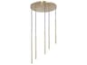 Sanya 5-Light Aged Brass Linear Pendant