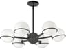 Sofia 6-Light Matte Black Globe Chandelier