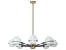 Sofia 8-Light Matte Black Aged Brass Globe Chandelier
