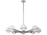 Sofia 8-Light Matte Black Polished Chrome Globe Chandelier