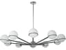 Sofia 10-Light Matte Black Polished Chrome Globe Chandelier